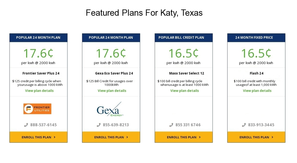 Katy Electricity Providers and Rates Electricity Scout